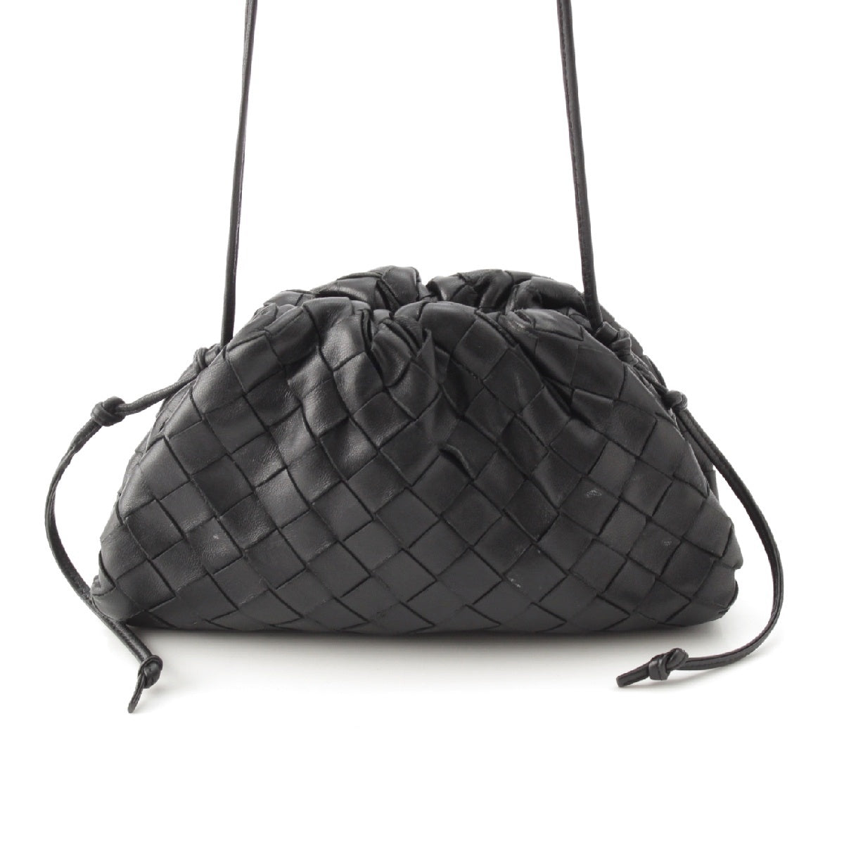 BOTTEGAVENETA leather INTRECCIATO Shoulder Bag B10046603N black