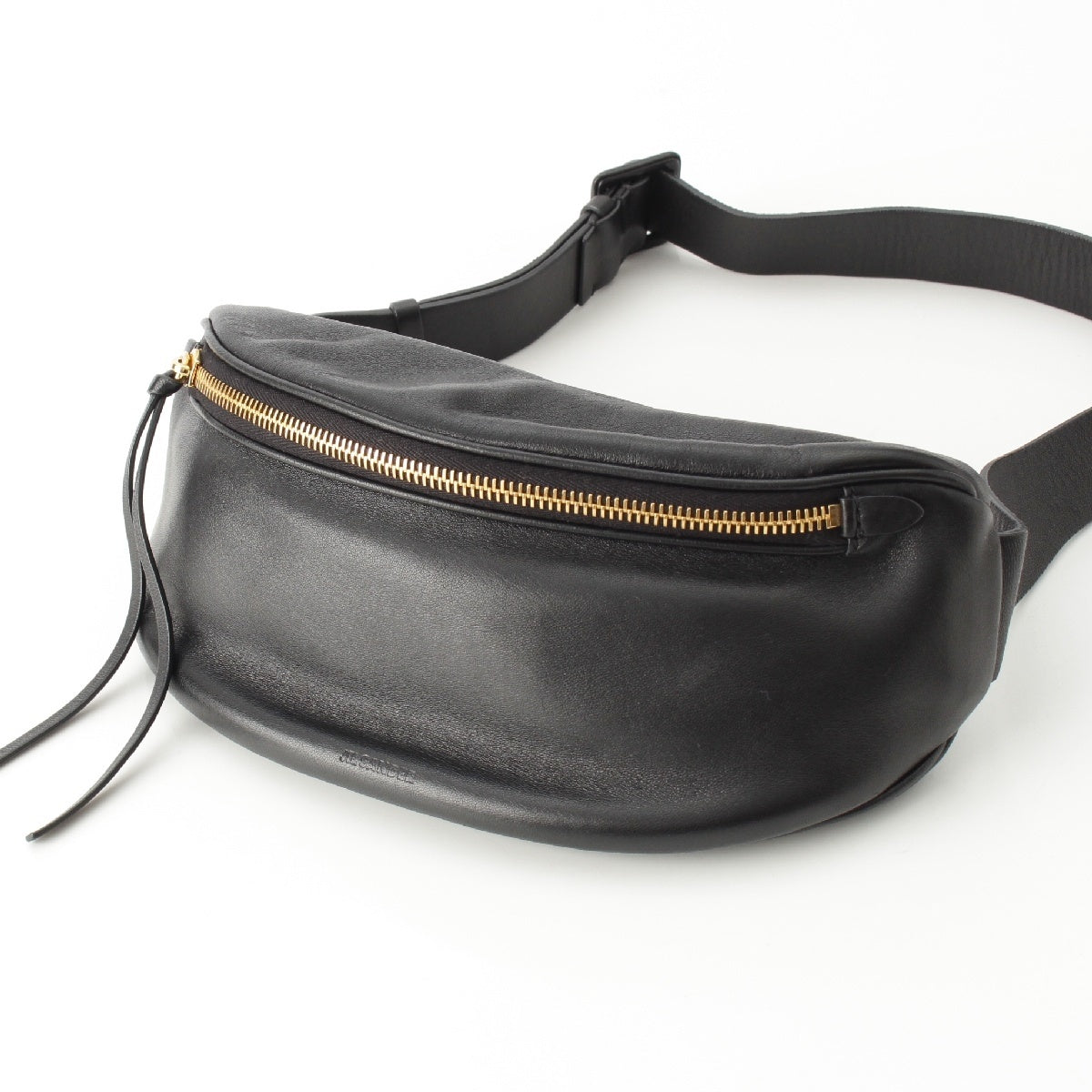 JIL SANDER Moon leather Waist body bag black