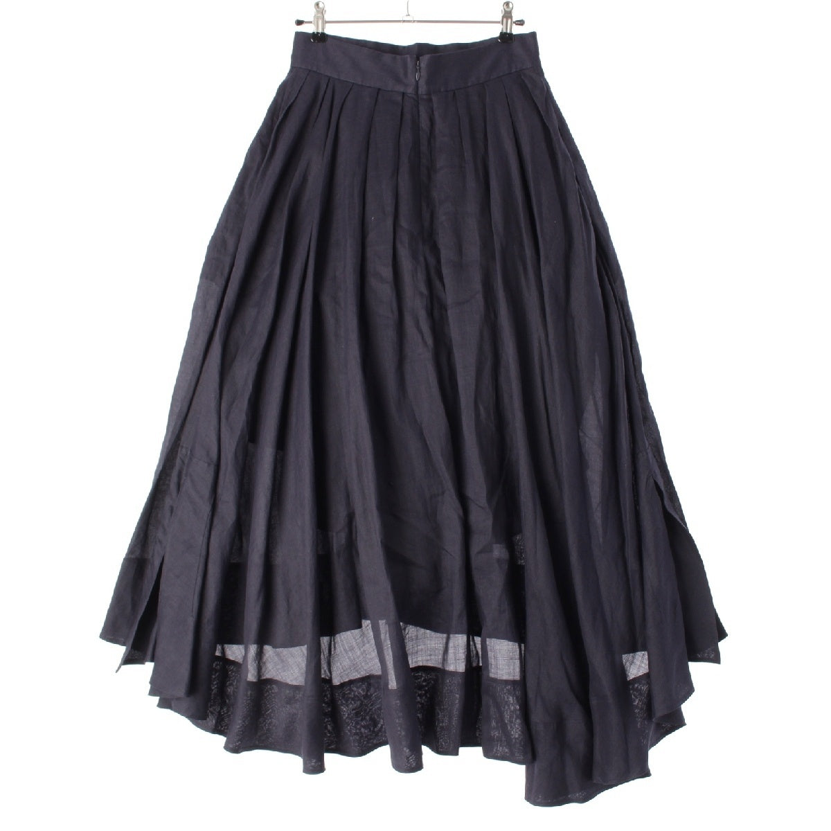 MADISON BLUE 22 years linen Tuck Long Volume skirt MB221-6015 Navy 01 S