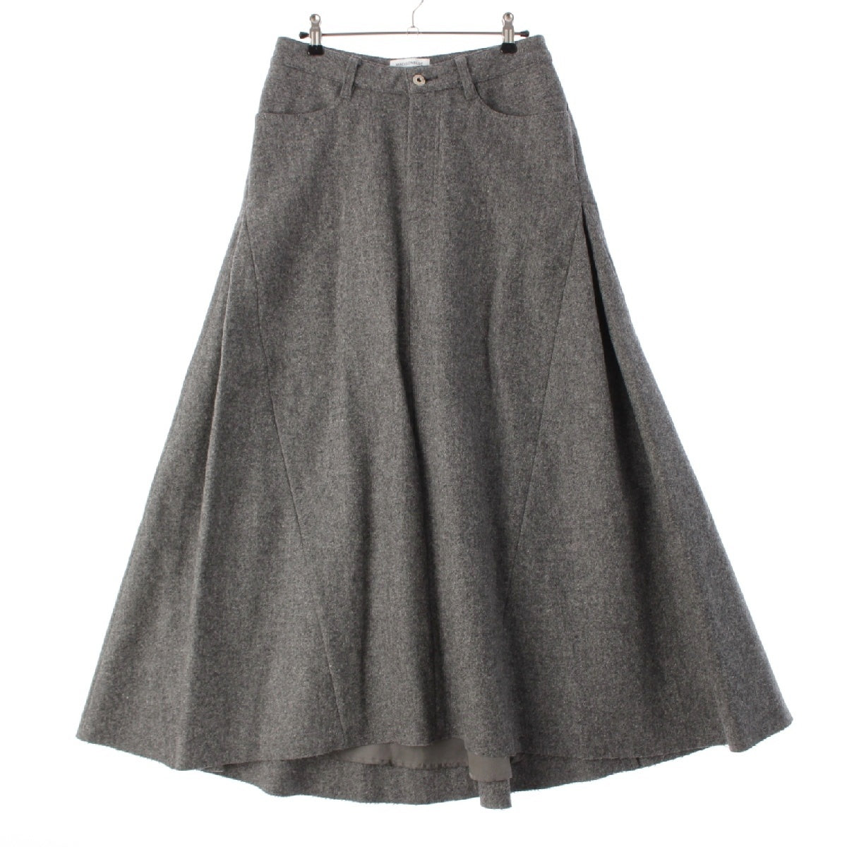 MADISON BLUE flannel wool 5 Pocket Remake Long skirt MB224-6003 gray 02 M
