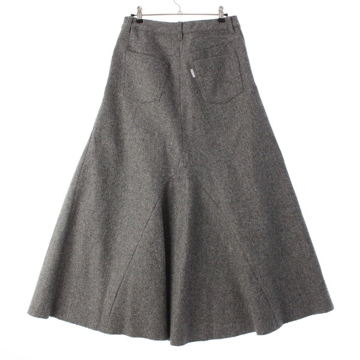MADISON BLUE flannel wool 5 Pocket Remake Long skirt MB224-6003 gray 02 M