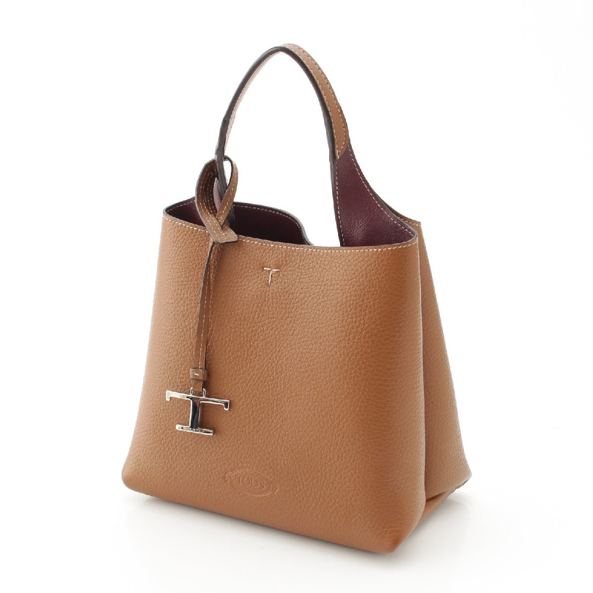 TOD’S leather Timeless Logo Mini 2WAY Handbag Brown