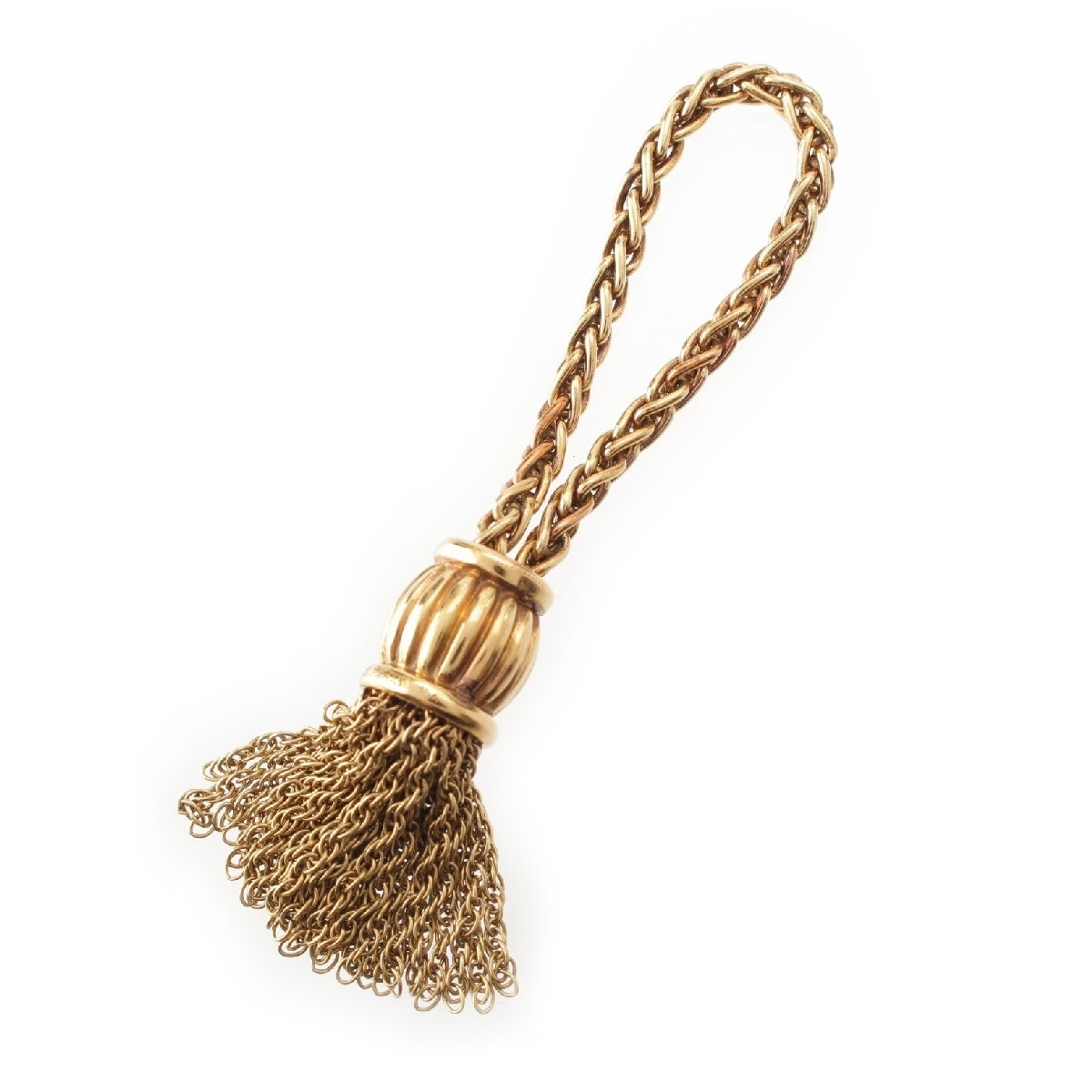 HERMES vintage 18K Arianne Tassel Bag charm gold 28.8g
