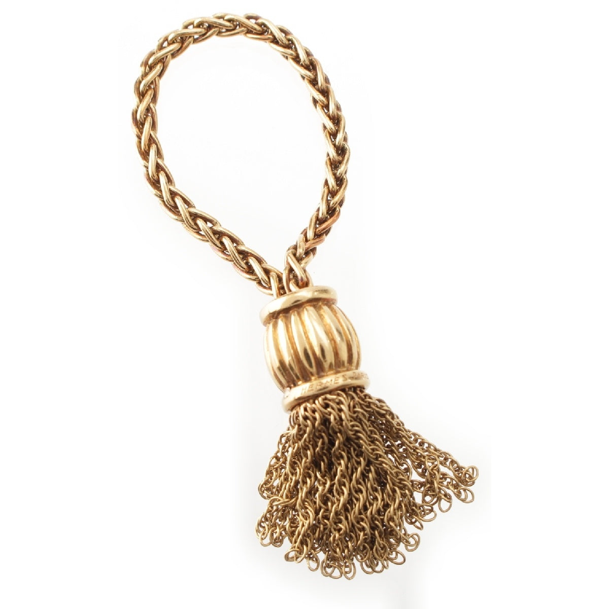 HERMES vintage 18K Arianne Tassel Bag charm gold 28.8g