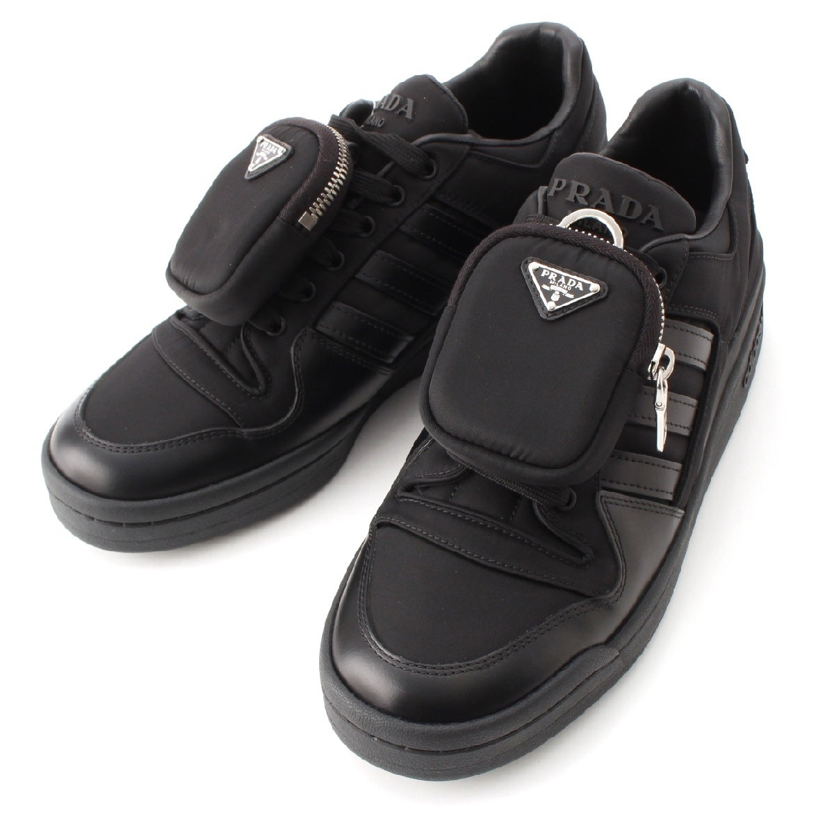 PRADA Adidas 22AW Renylon Forum Low Triangle sneakers shoes GY7043 black 27