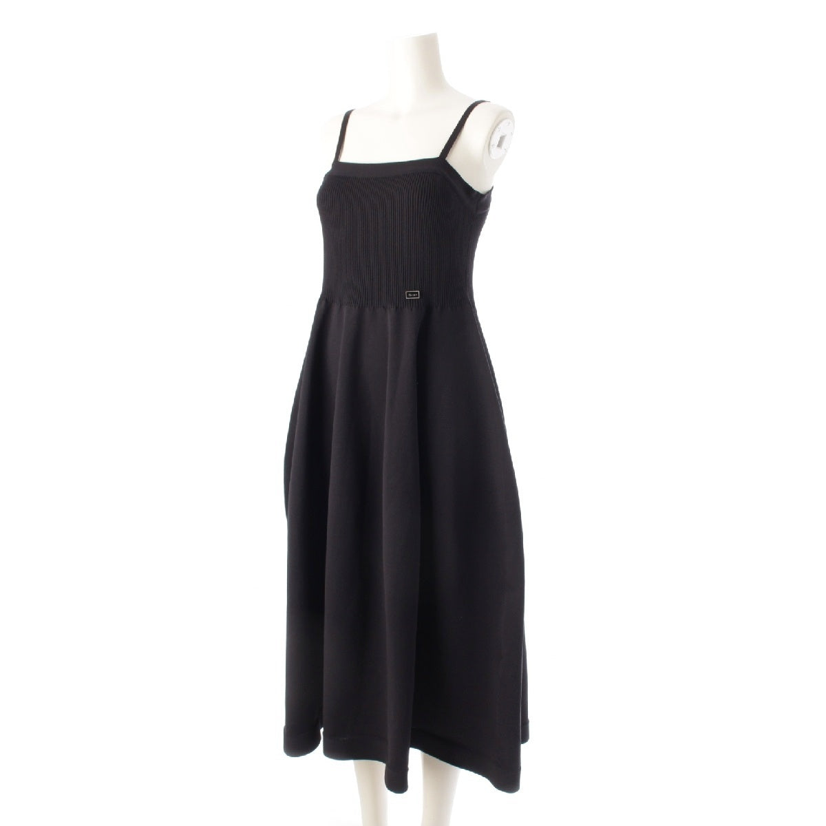 Rene 24 years knit Sleeveless Long Logo Metal one piece Dresses Skirts Bottoms Tops 6432120 Navy 38