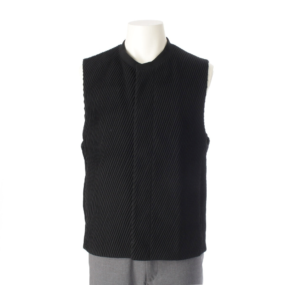 Issey Miyakemen Pleated gilet Best ME21-FE053 black 3