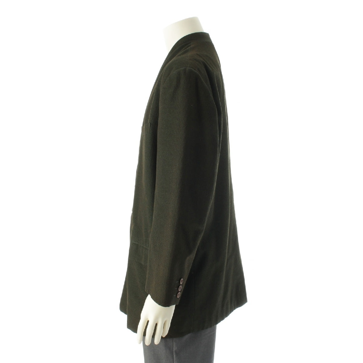 ISSEY MIYAKE 80s Wool Rayon Nylon Brush tag No color jacket Outer tops LG33246 Moss green M