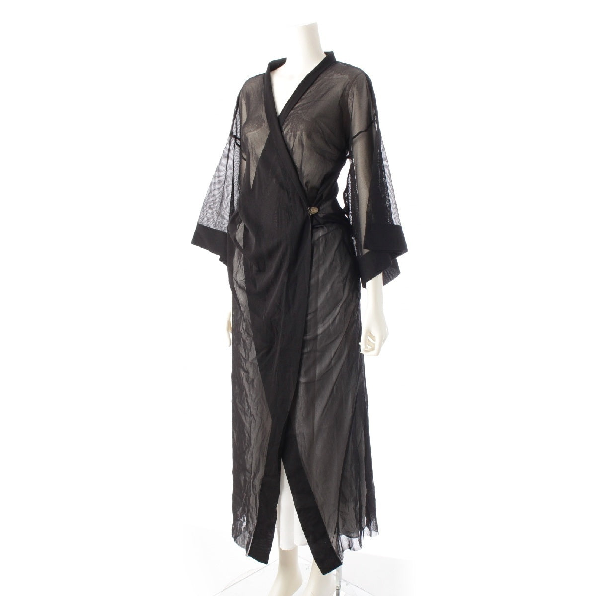 JEAN-PAUL GAULTIER Fam See through one piece Kimono black 40