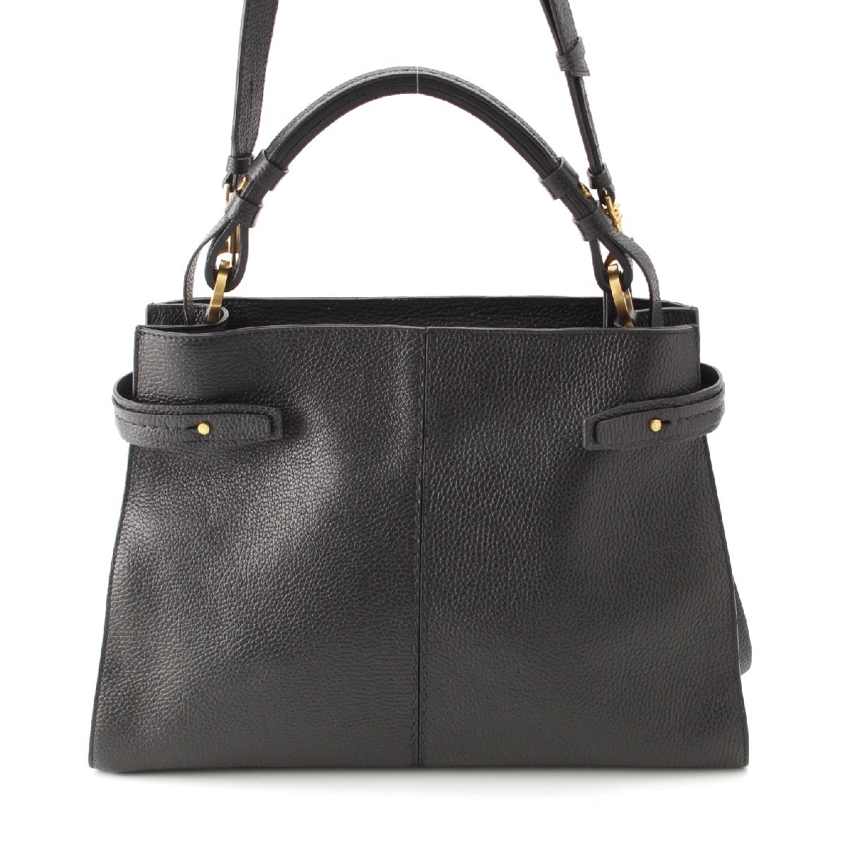LORISTELLA BETH 2601SHEILA leather Logo 2way Handbag black