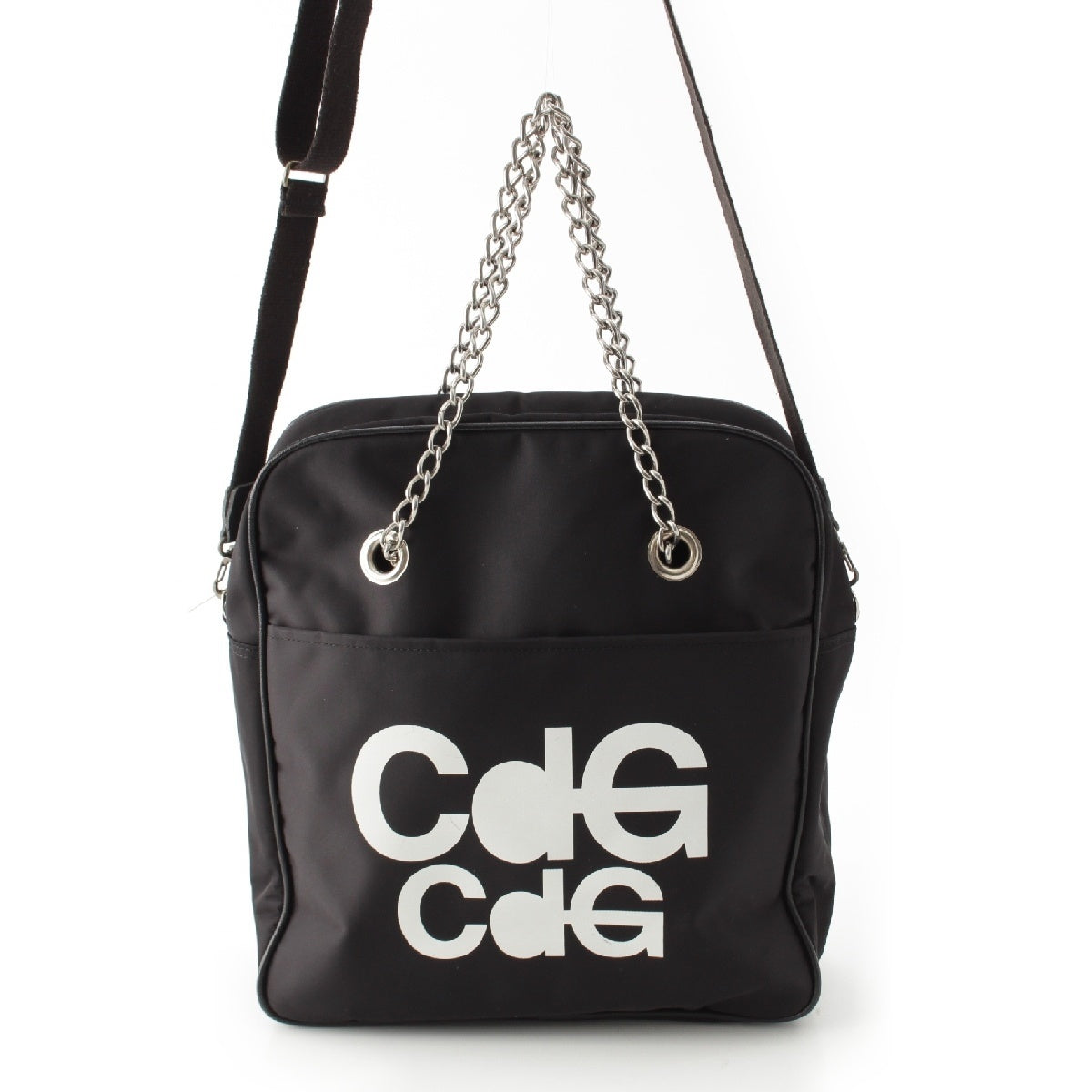COMME des GARCONS CDG logo 2WAY Chain Shoulder Bag black