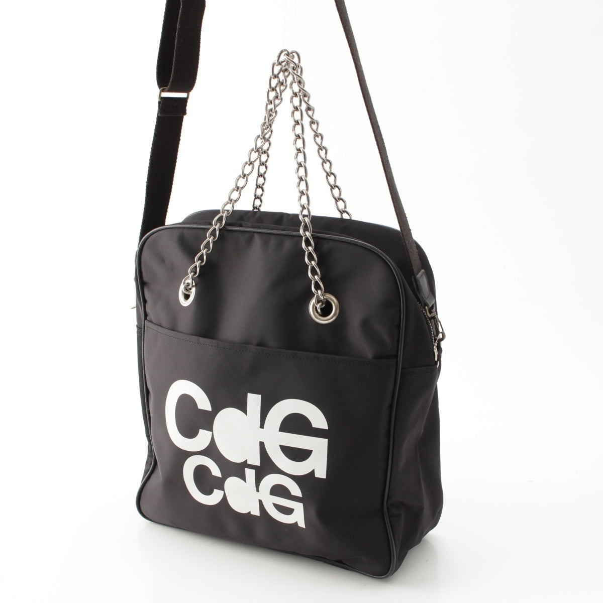 COMME des GARCONS CDG logo 2WAY Chain Shoulder Bag black