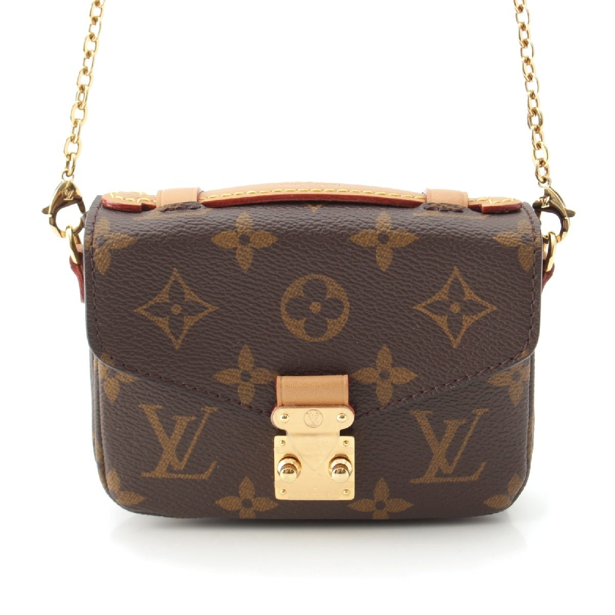 LOUIS VUITTON Monogram canvas Micrometis Chain Shoulder Bag M81267 Brown