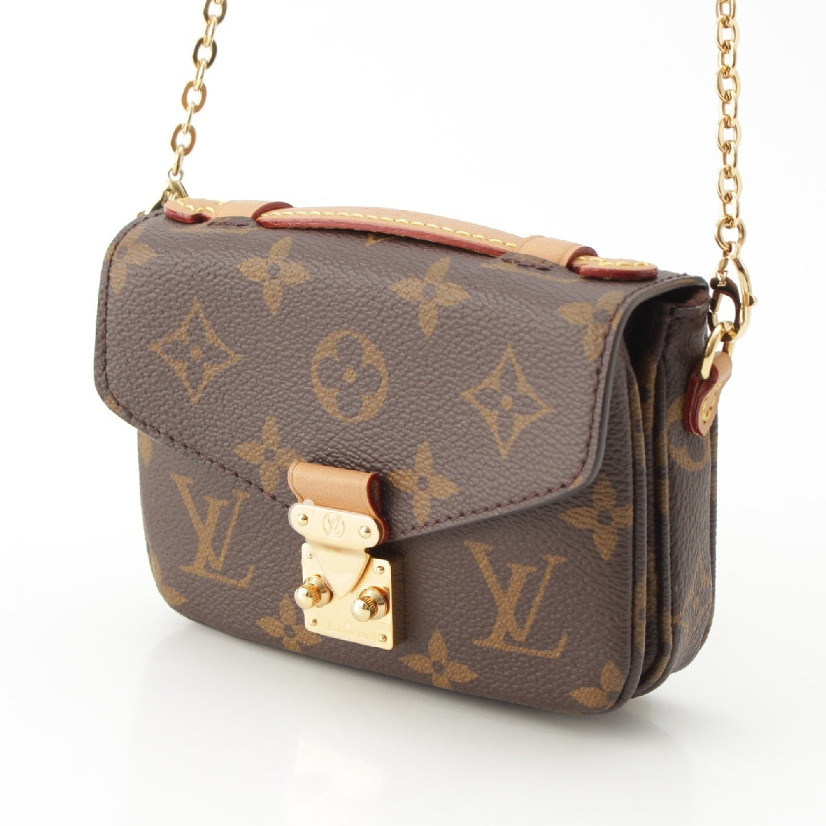 LOUIS VUITTON Monogram canvas Micrometis Chain Shoulder Bag M81267 Brown