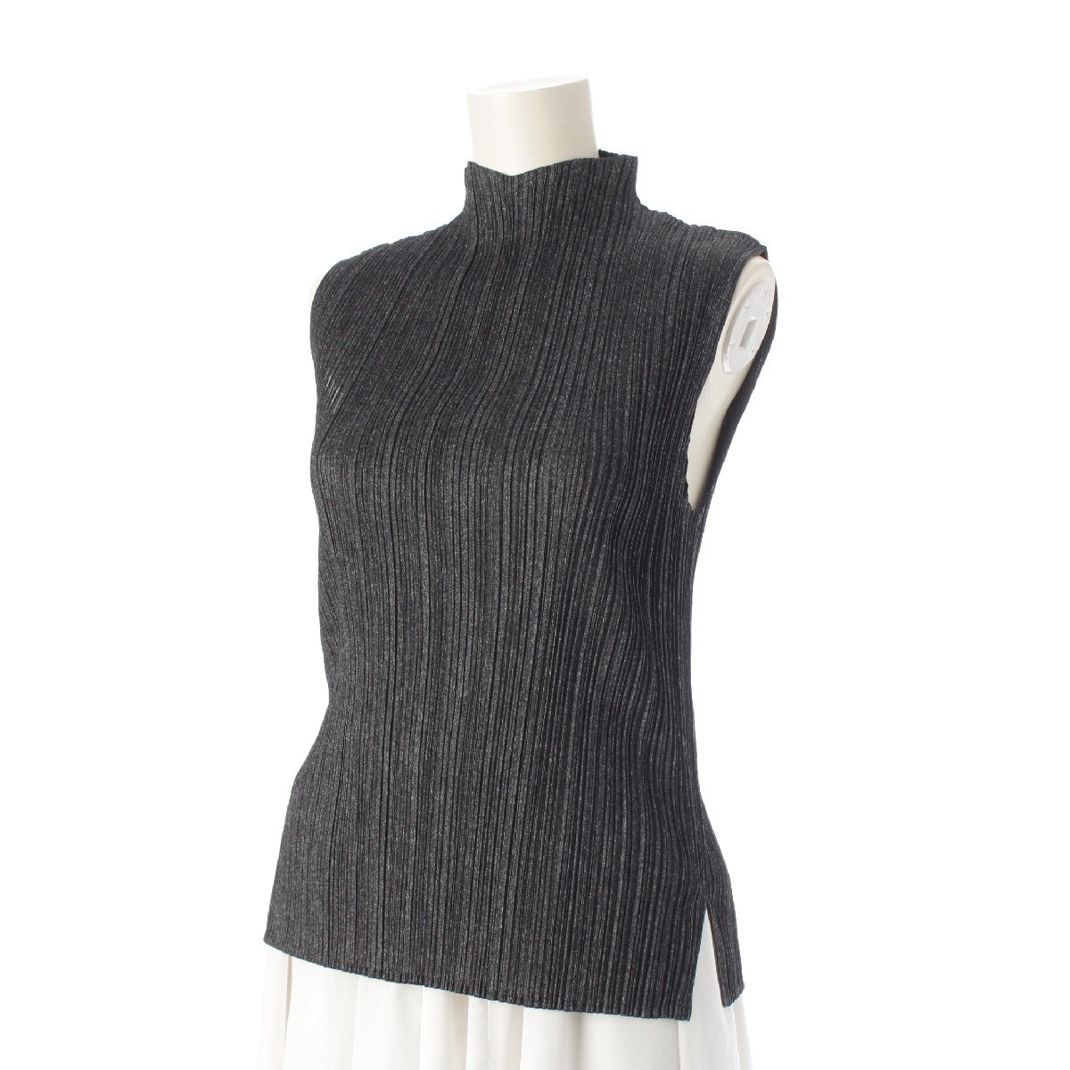 PLEATS PLEASE ISSEY  Bottleneck No Sleeve tops Cut PP43-JK631 gray 4