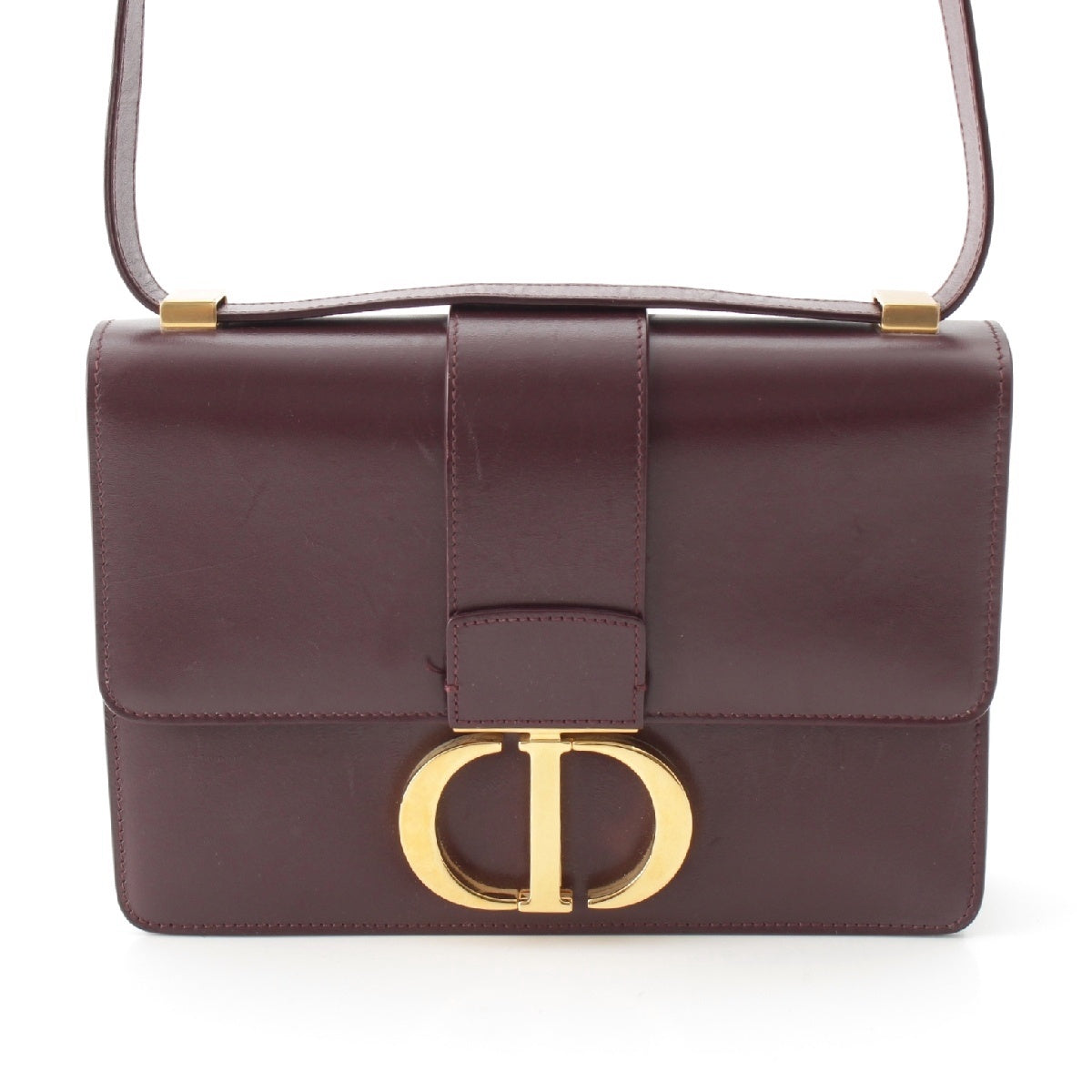 Dior leather Montaigne 30 Shoulder Bag Bordeaux