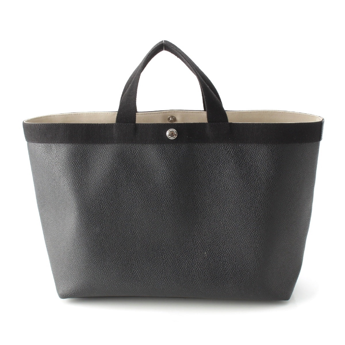 Herve Chapelier Coated canvas Template Tote Bag Handbag 705GP black