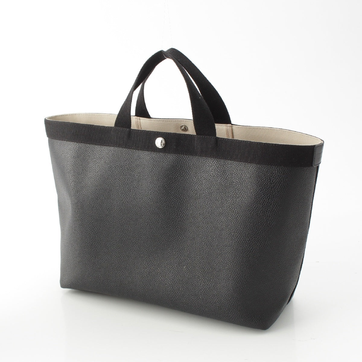 Herve Chapelier Coated canvas Template Tote Bag Handbag 705GP black