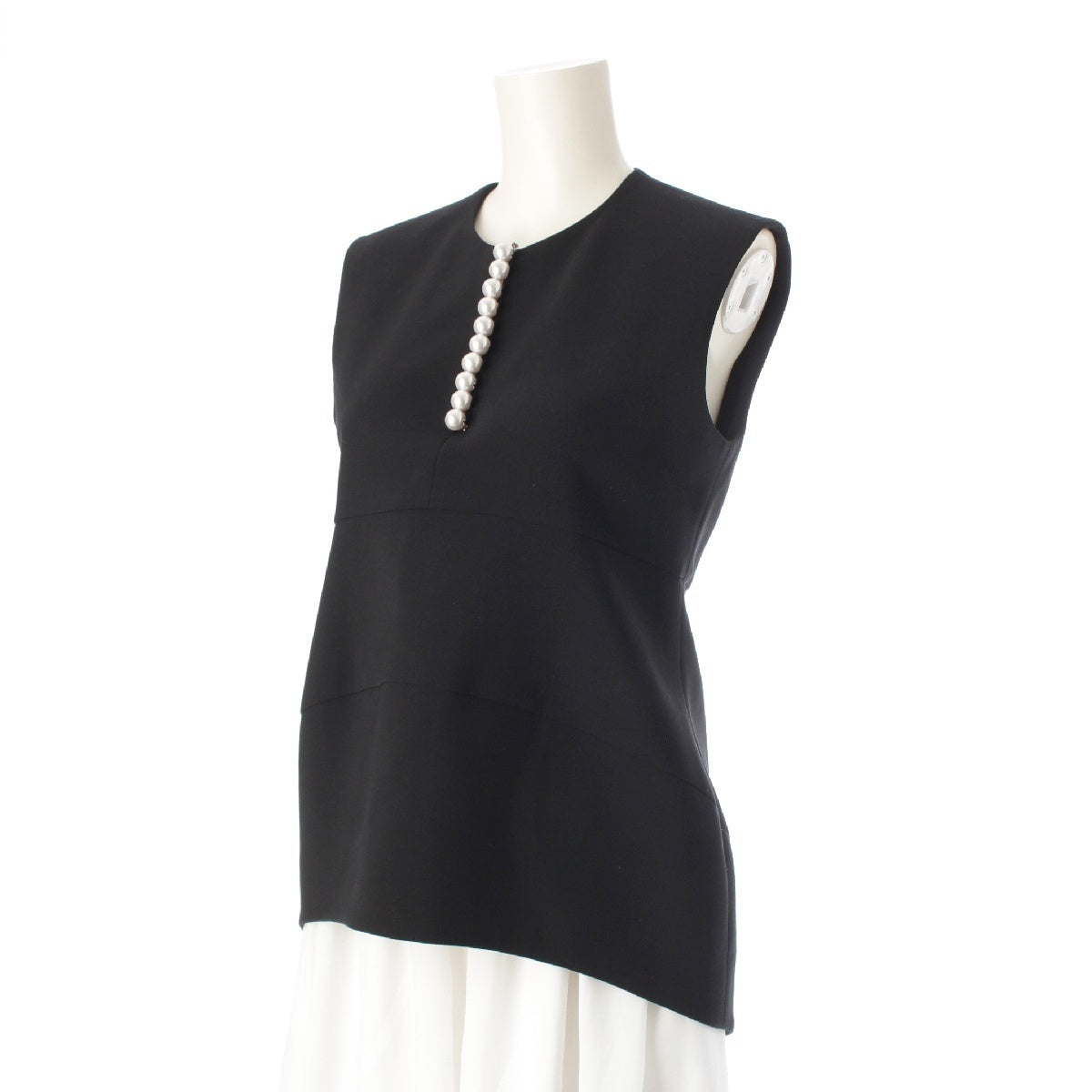 YOKO CHAN Cupra Pearl sleeveless blouse Tops cut YCB-118-092 black 38