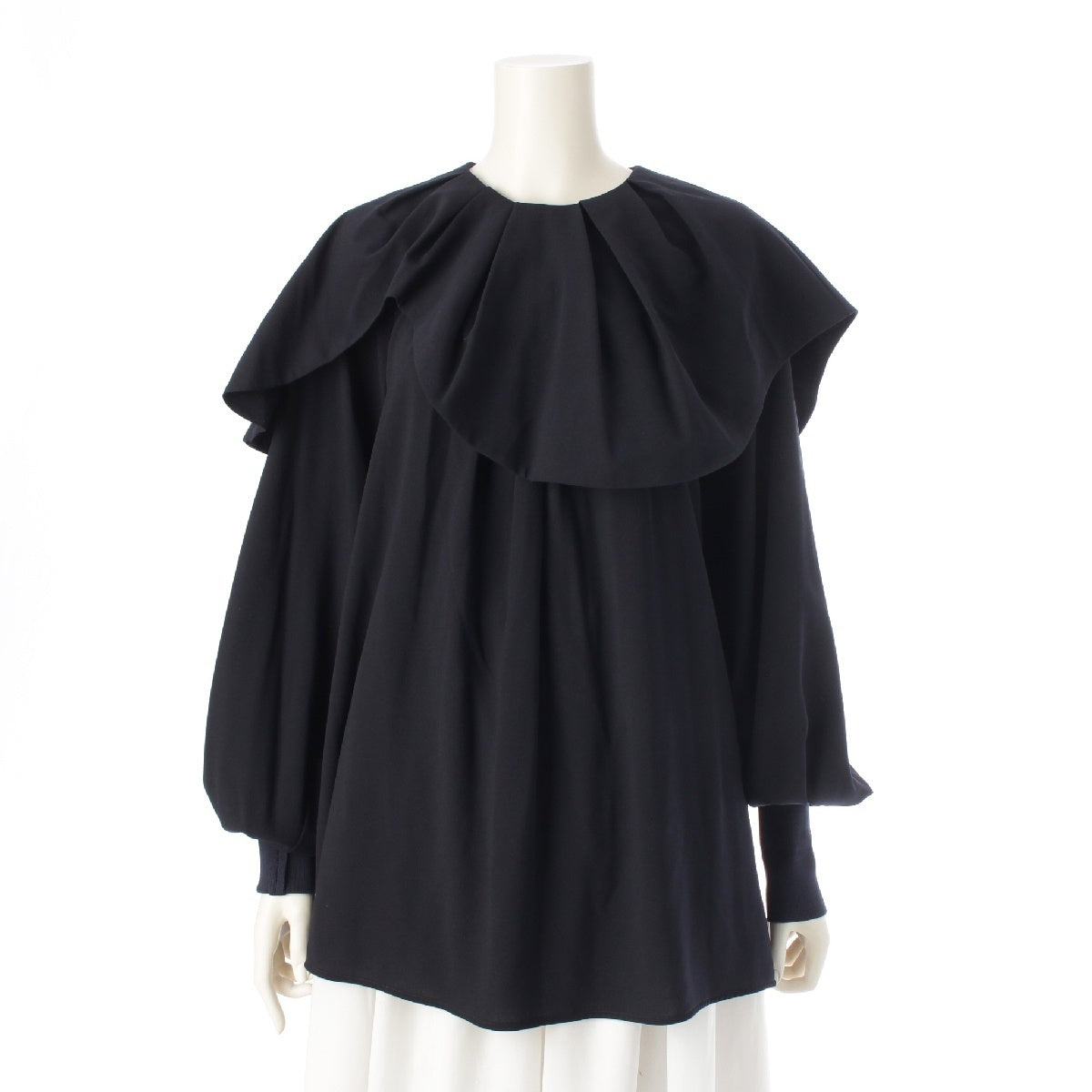 ENFOLD 22Stainless Steel cotton Wave Color blouse Pullover tops 300GS930-1380 black 38