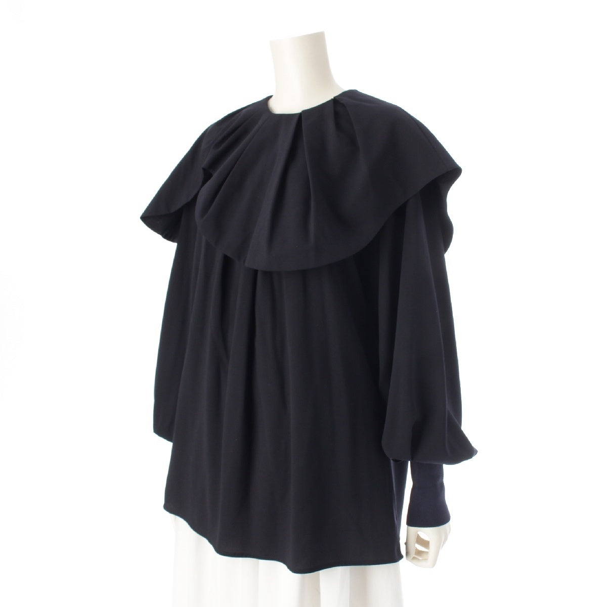 ENFOLD 22Stainless Steel cotton Wave Color blouse Pullover tops 300GS930-1380 black 38