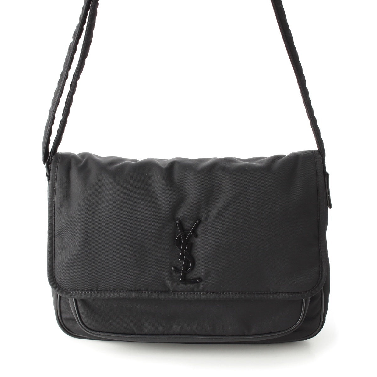 SAINT LAURENT Niki Messenger ECONYL Regenerated nylon YSL logo Shoulder Bag Cross body 75714 black