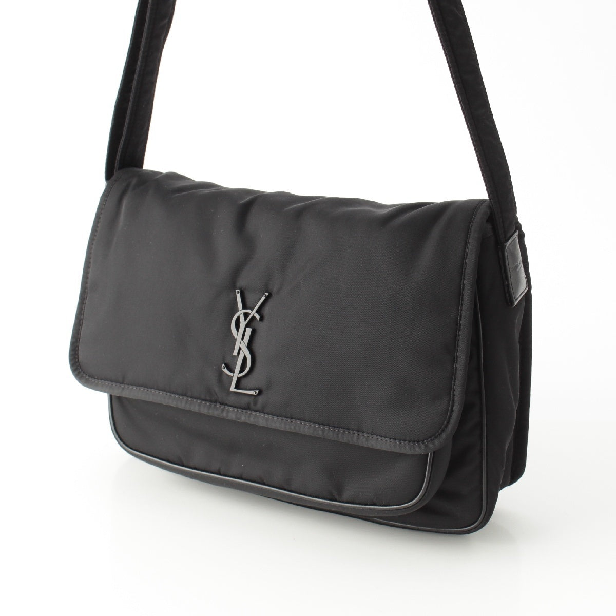 SAINT LAURENT Niki Messenger ECONYL Regenerated nylon YSL logo Shoulder Bag Cross body 75714 black