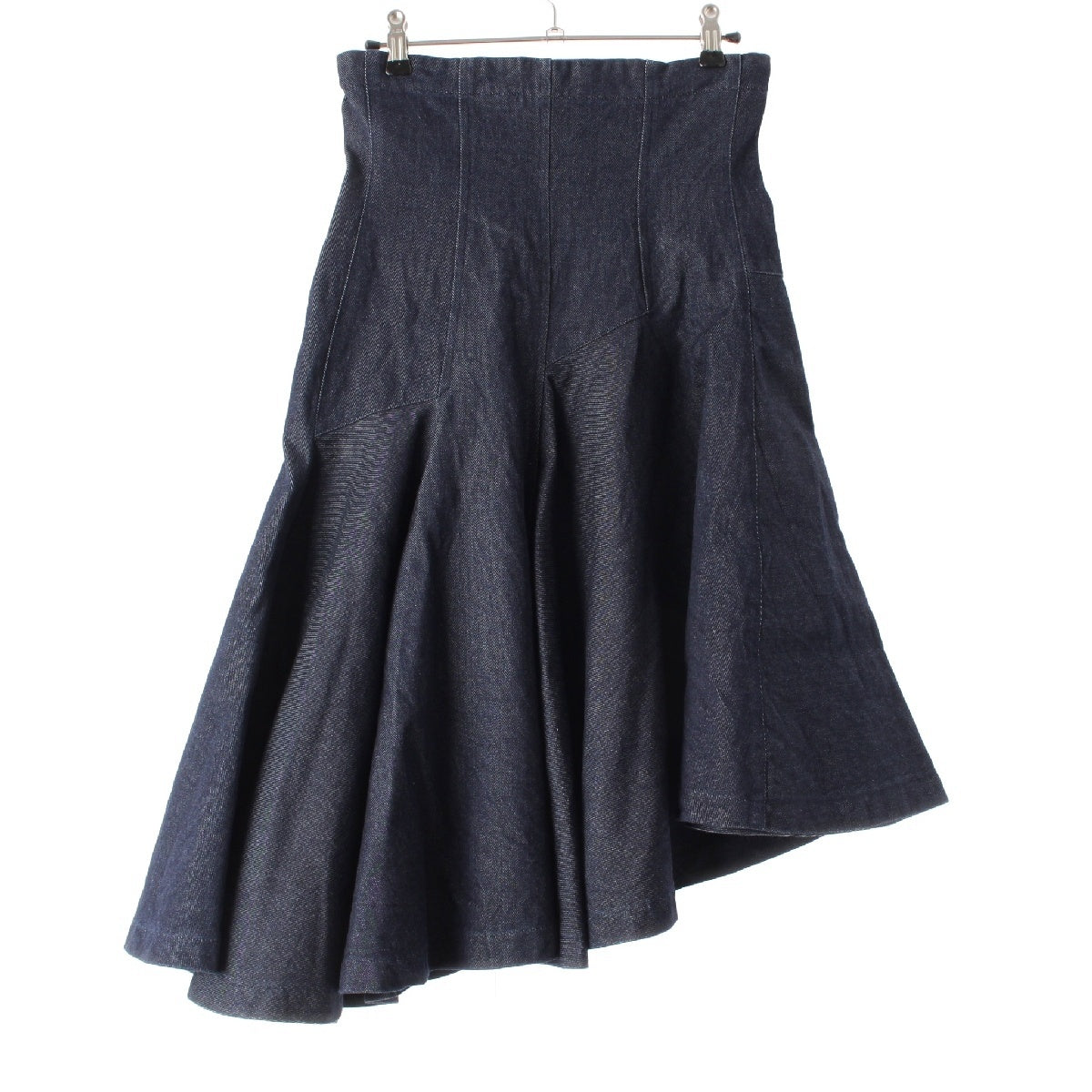 COMME des GARCONS cotton Vintage High Waist Denim skirt Asymmetrical flared bottoms GA-11010S Indigo blue S