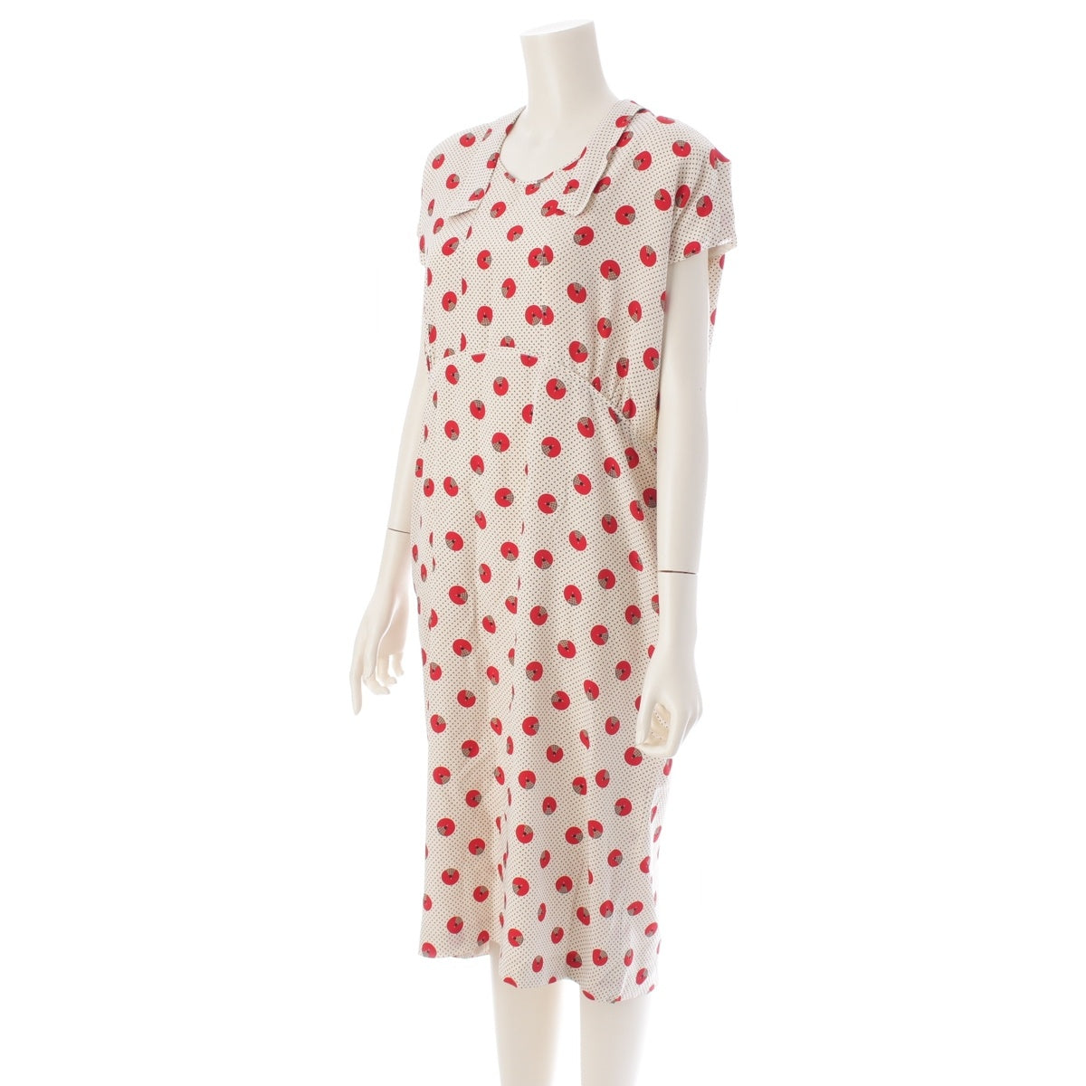 PINK HOUSE Vintage Polka Dot Sleeveless one piece White red
