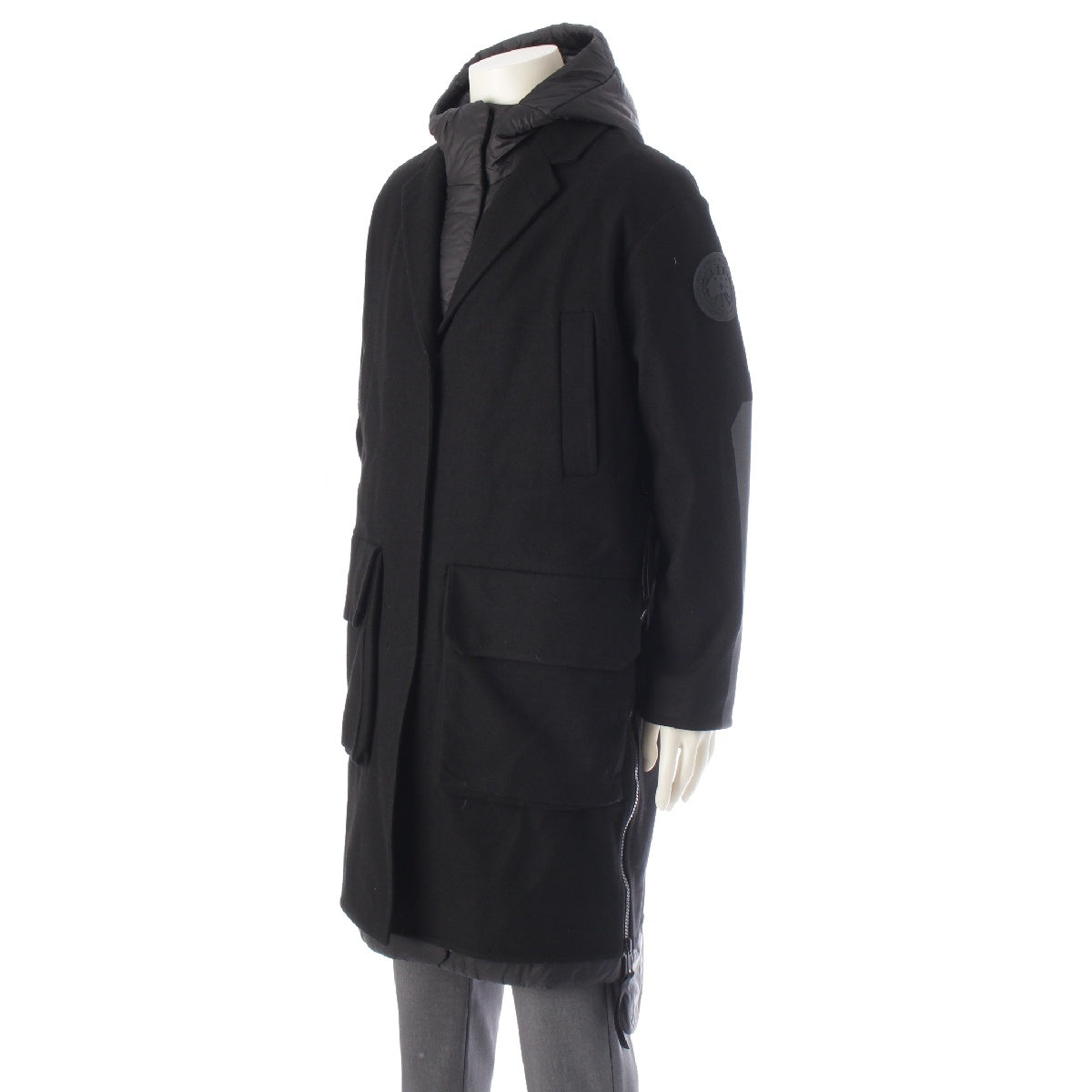 CANADA GOOSE BRANTA wool loro piana storm system 2-way layered down coat outer 2592LX black M