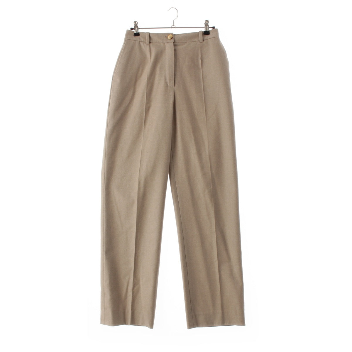 HERMES Margiela period wool H button Pants Slacks Bottoms beige 36