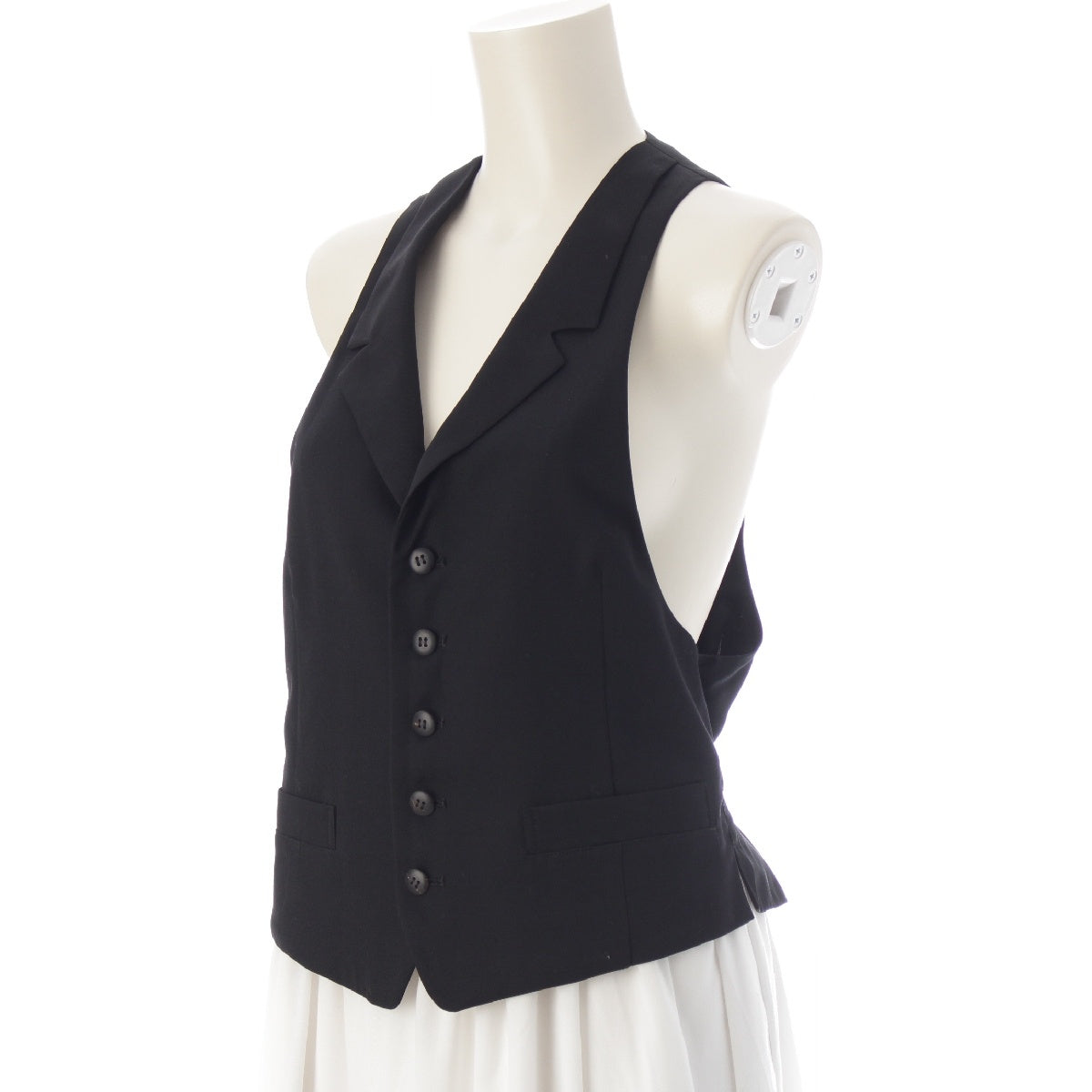 Y's Youji Yamamoto wool Gillet Best YR-V50-100 black