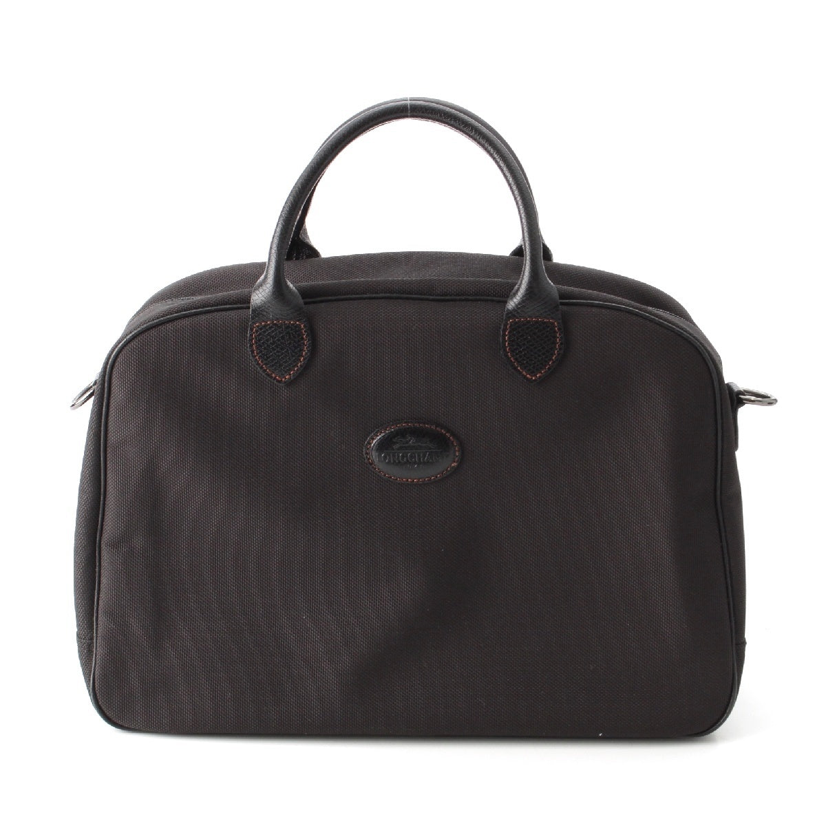 Longchamp canvas 2WAY Handbag Shoulder Logo Shoulder Bag with Pouch black