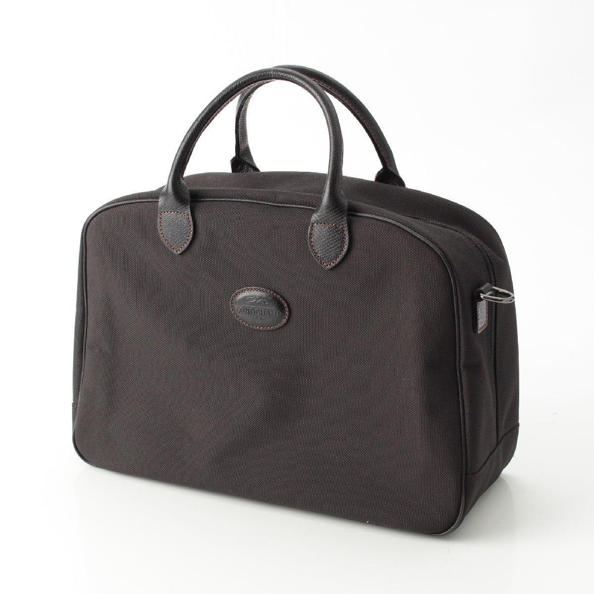 Longchamp canvas 2WAY Handbag Shoulder Logo Shoulder Bag with Pouch black