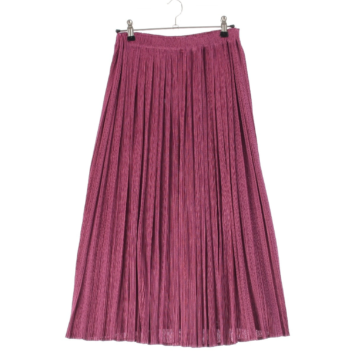 PLEATS PLEASE ISSEY  Tuck design maxi length skirt PP83-JG683 pink 2