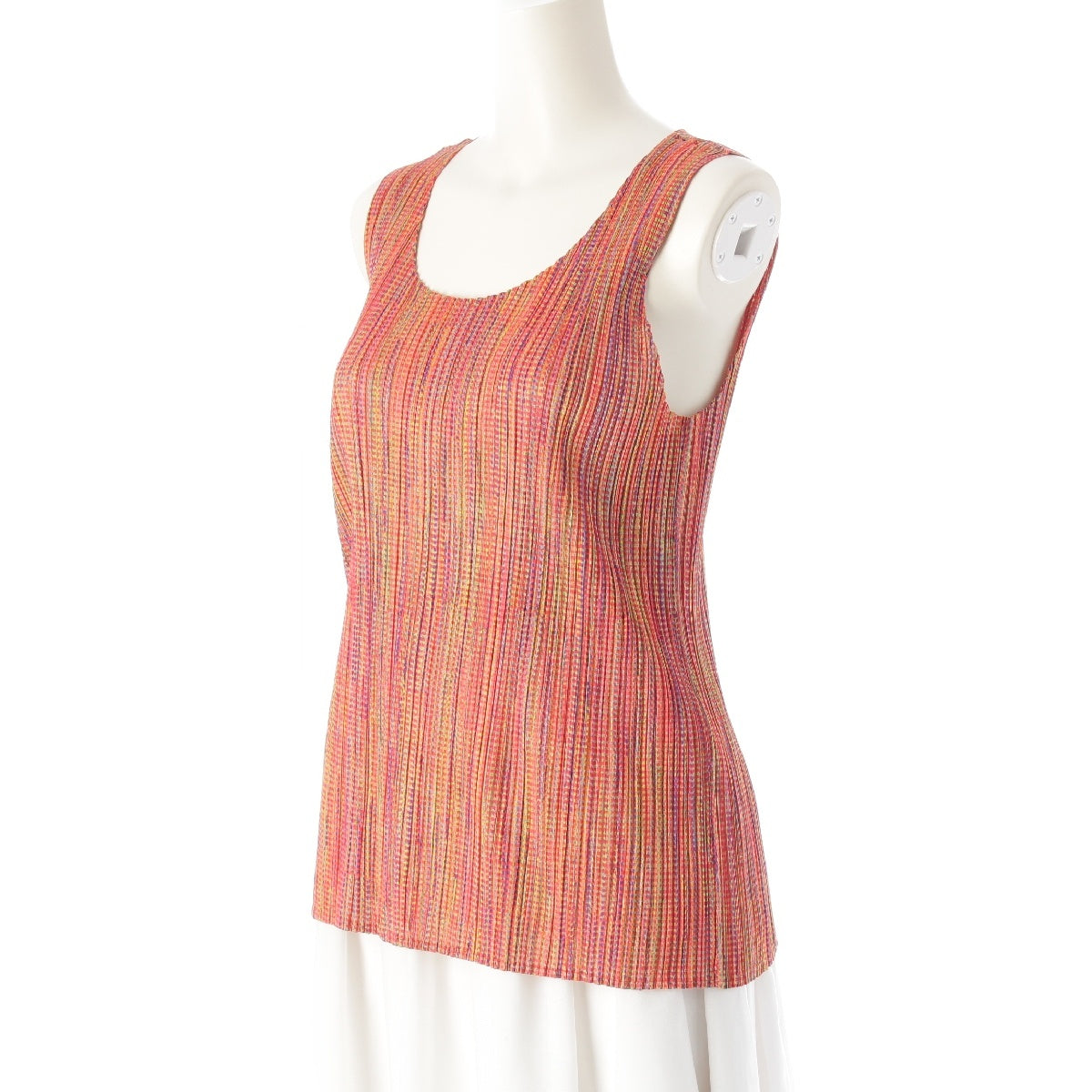 PLEATS PLEASE ISSEY Total pattern sleeveless tops Cut PP63-JK500 Orange multicolor F