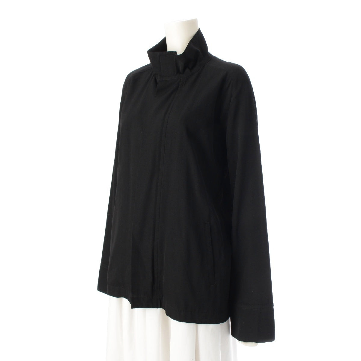 Y's wool Zipper stand-up collar blouson tailored jacket YE- J24‐110 black 3