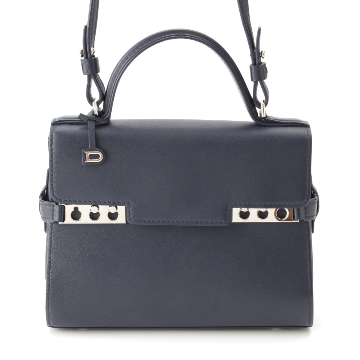 Delvaux Temperate Small Shoulder Handbag Navy