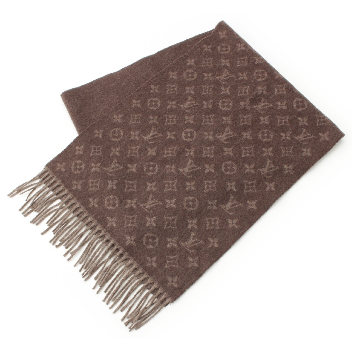 LOUIS VUITTON cashmere Escharp monogram gradient Scarf M70258 Hazelnut Brown