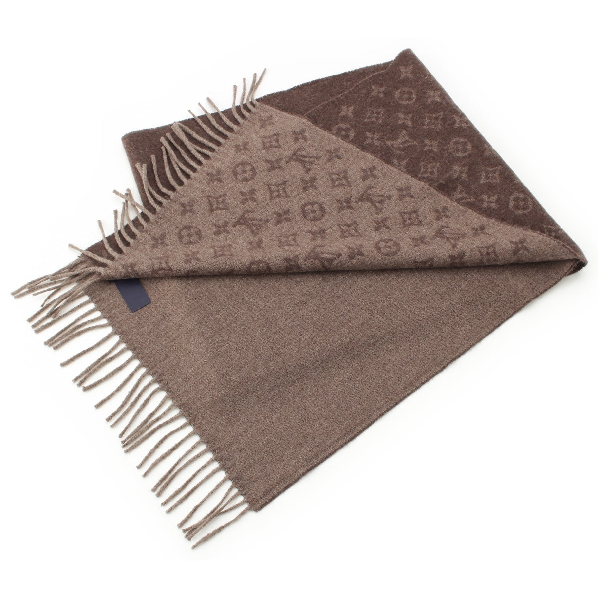 LOUIS VUITTON cashmere Escharp monogram gradient Scarf M70258 Hazelnut Brown