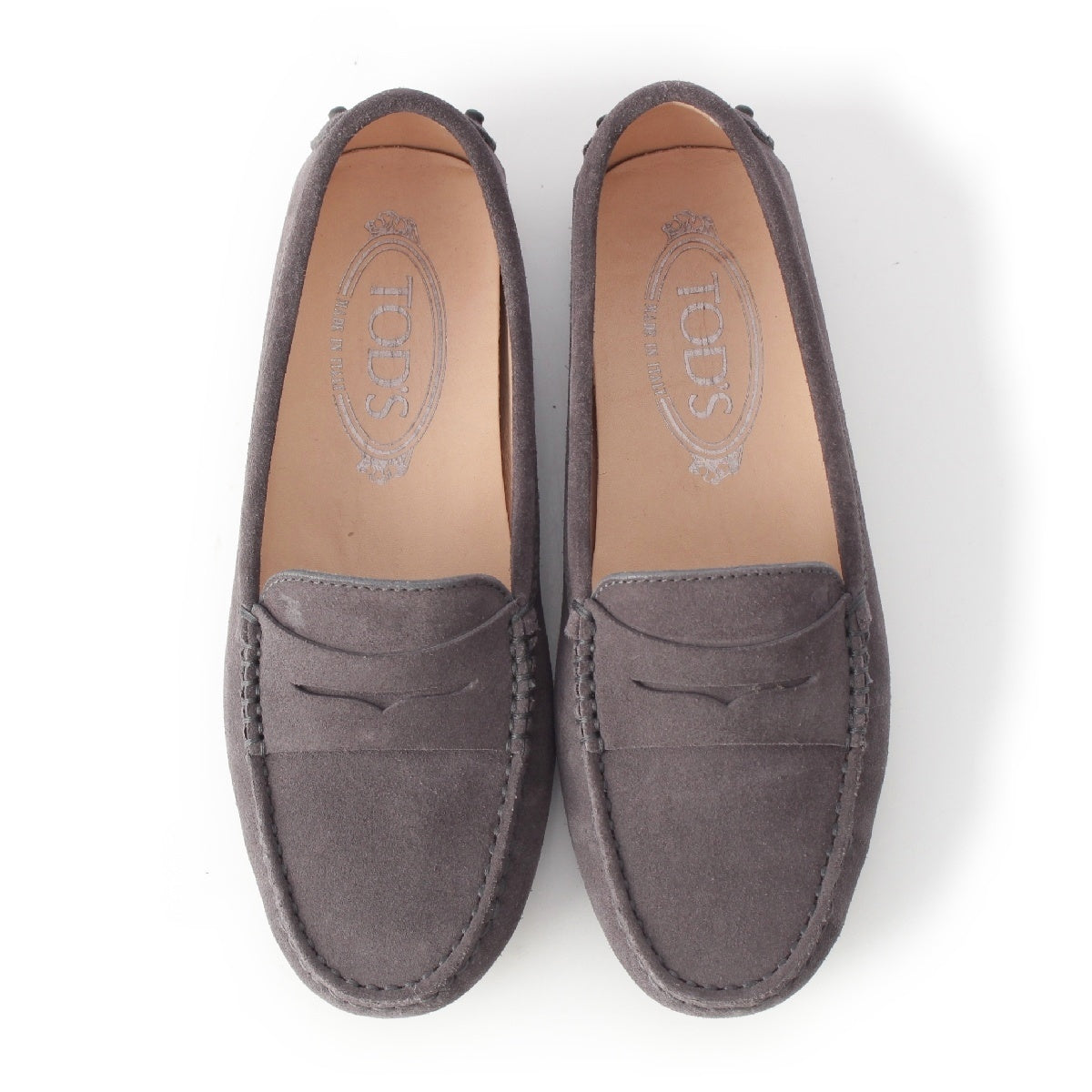 TOD’S suede Driving Flat shoes gray 34 1/2