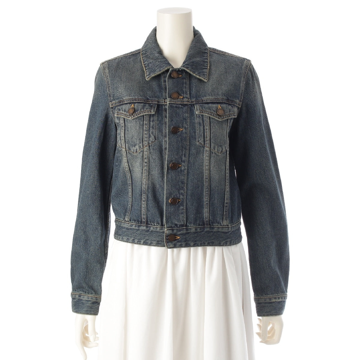 SAINT LAURENT cotton 3rd Denim Jacket G Jean 572367 Indigo M