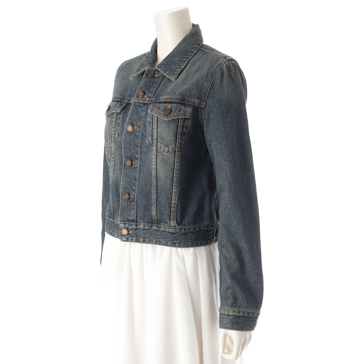 SAINT LAURENT cotton 3rd Denim Jacket G Jean 572367 Indigo M