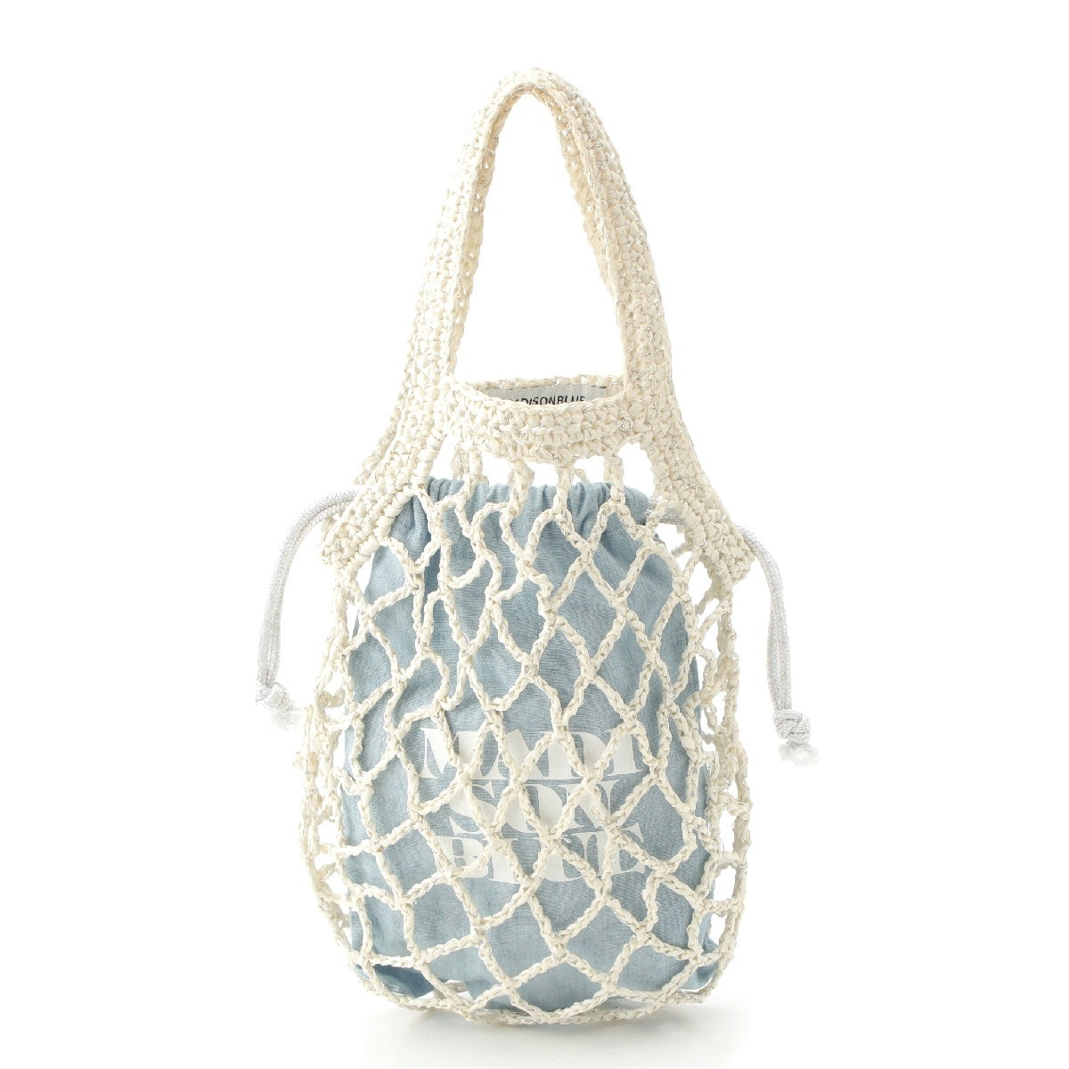 MADISON BLUE Petit Paper Fish net Handbag off white