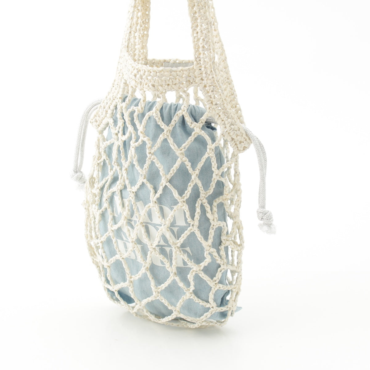 MADISON BLUE Petit Paper Fish net Handbag off white
