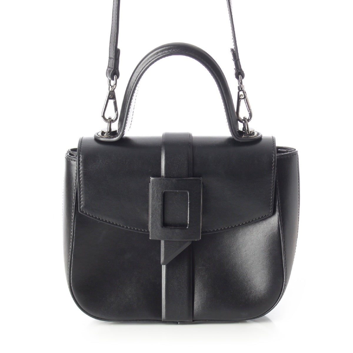Roger Vivier Beau Vivie leather Buckle Flap Shoulder Bag black
