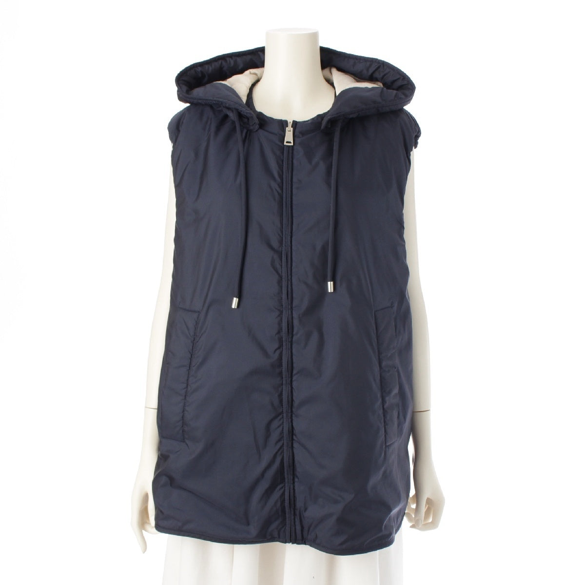 Max Mara Weekend TECLA Nylon Reversible hood Best Navy 44