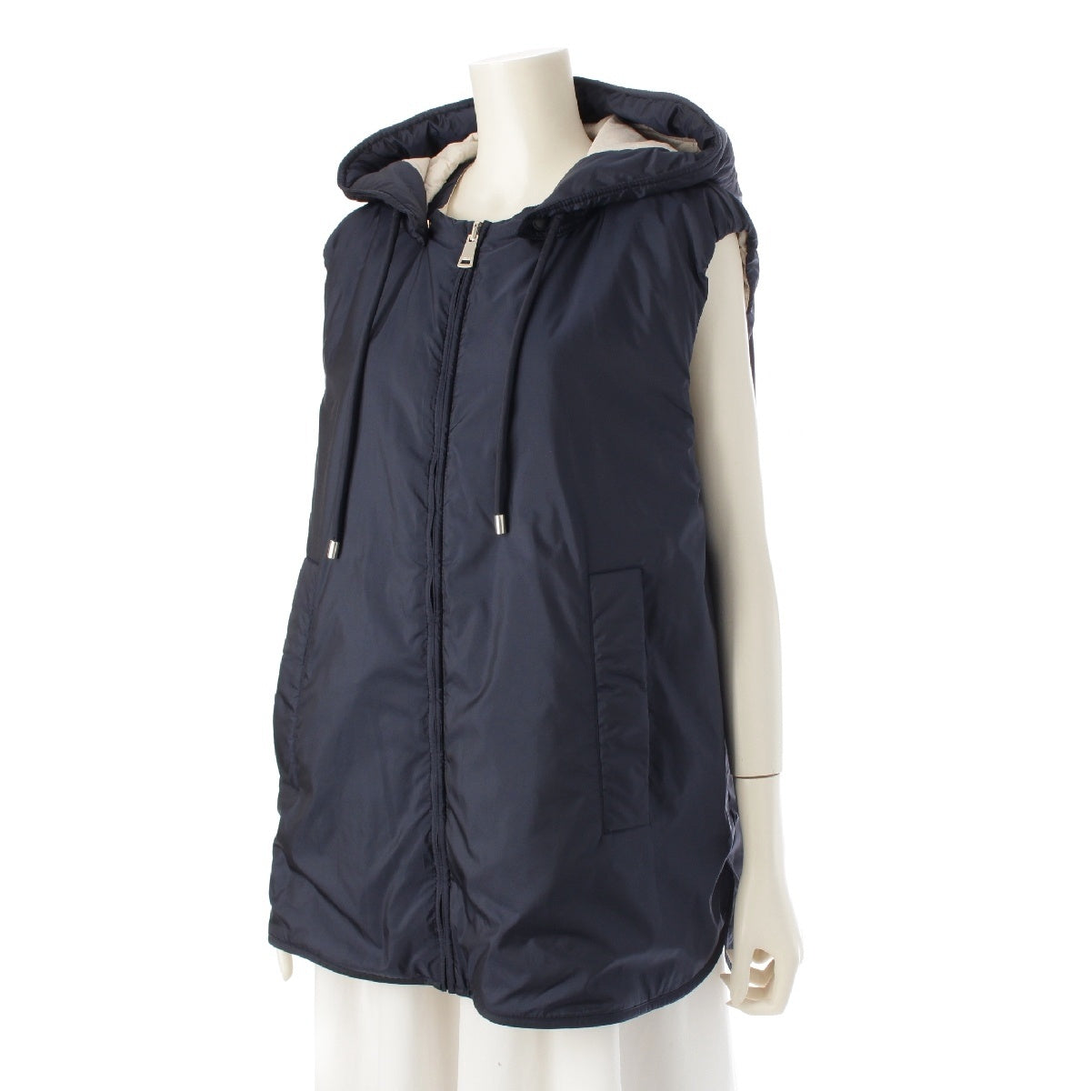Max Mara Weekend TECLA Nylon Reversible hood Best Navy 44