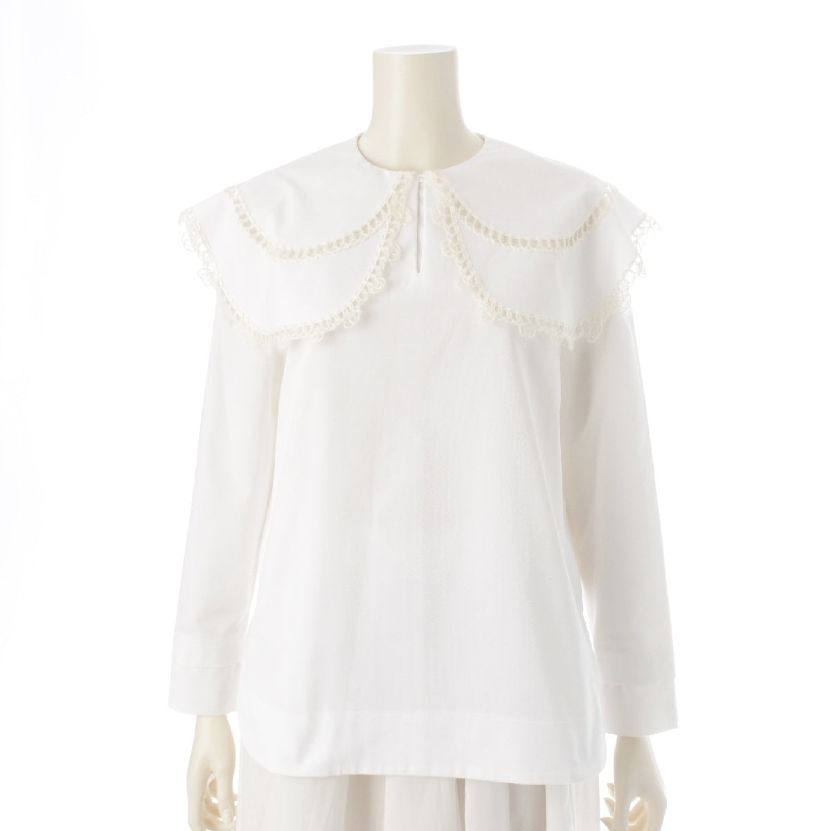 yori Sirocon Big Color blouse shirt SC21-23017AW-4 white 34