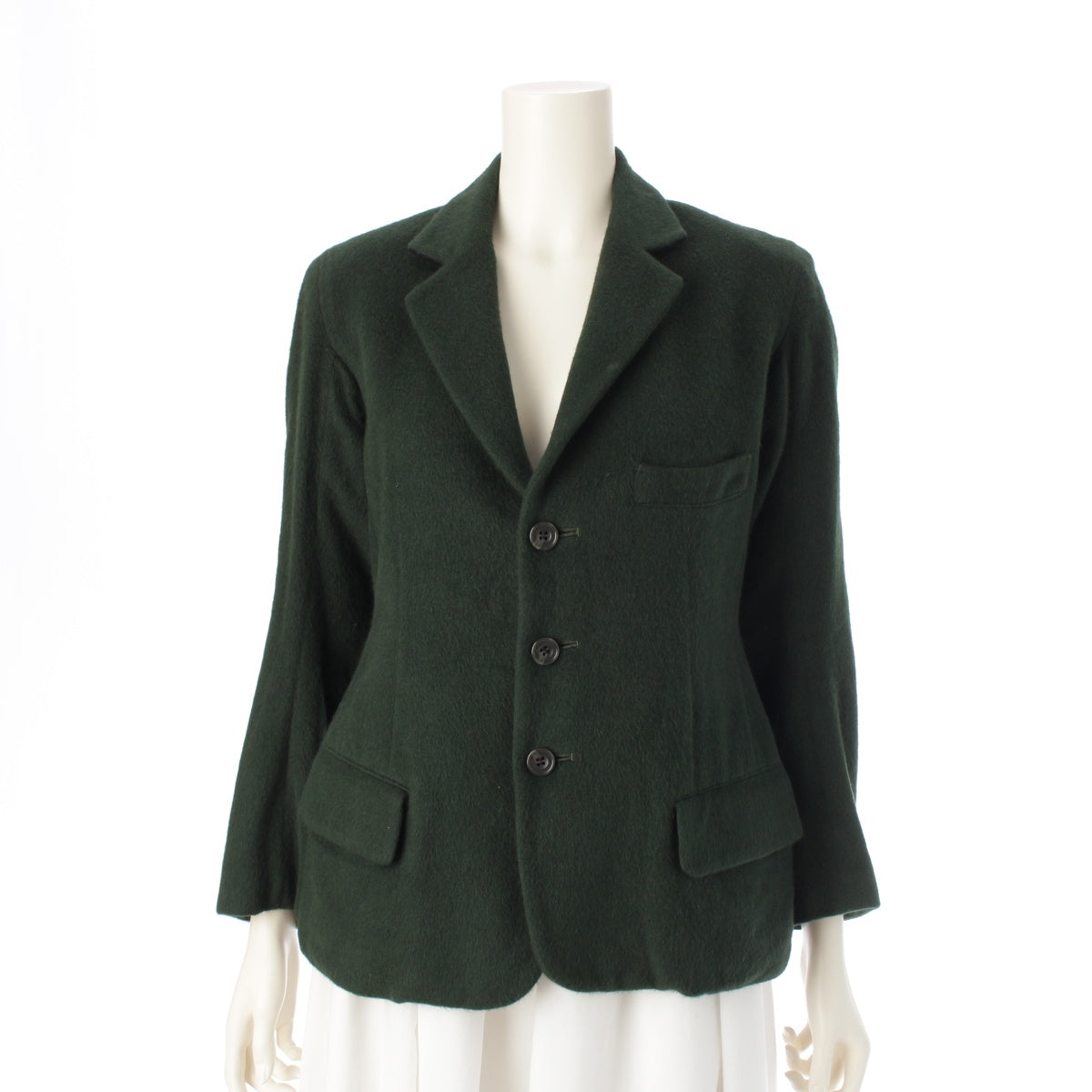 Yohji Yamamoto 95AW wool Brushed tailored jacket FE-J21-135 green S